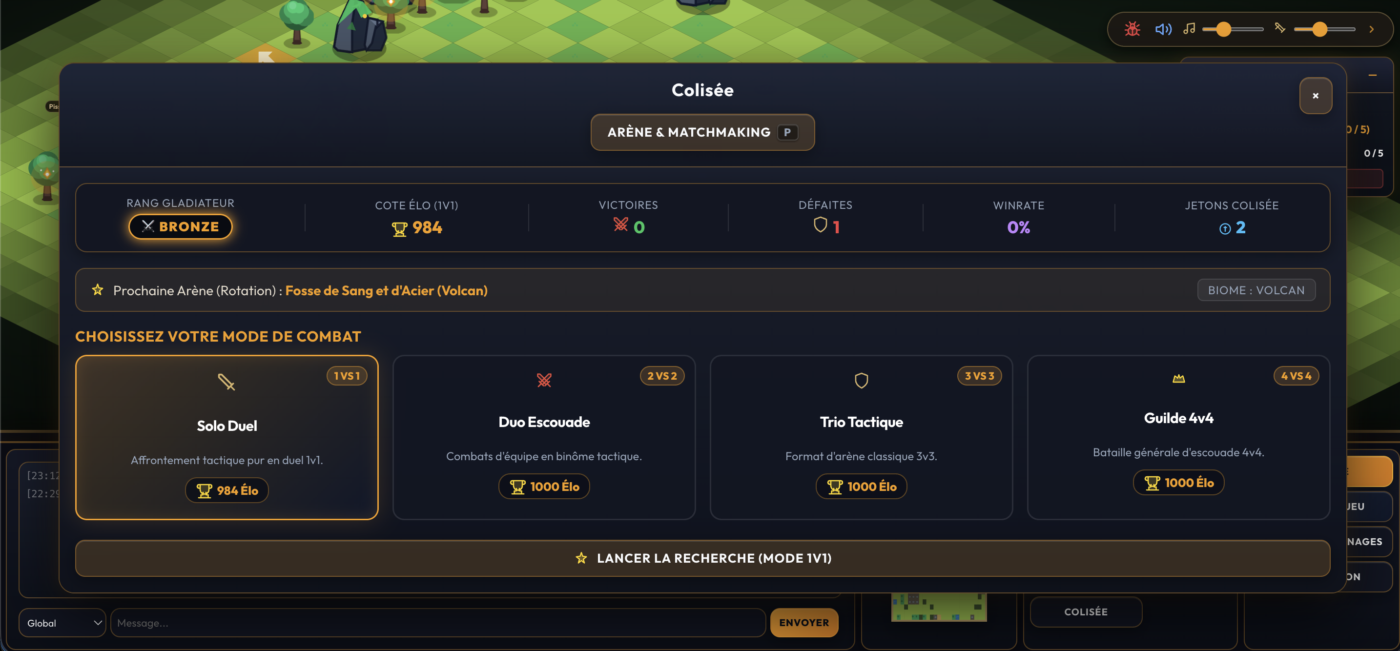 Colisée et combats PvP